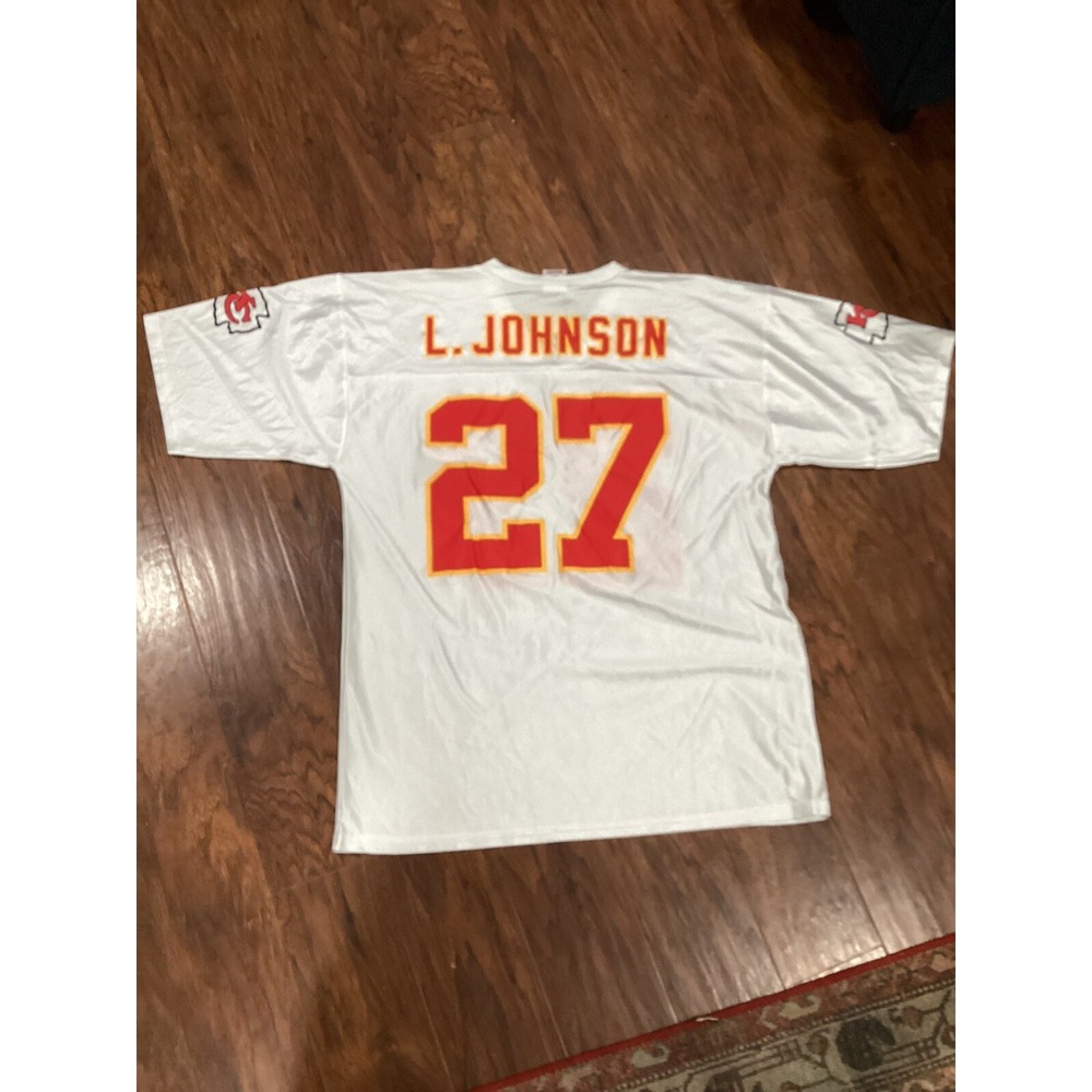 NFL Kansas City Chiefs Larry Johnson 27 Mens L Jersey White NFL Player